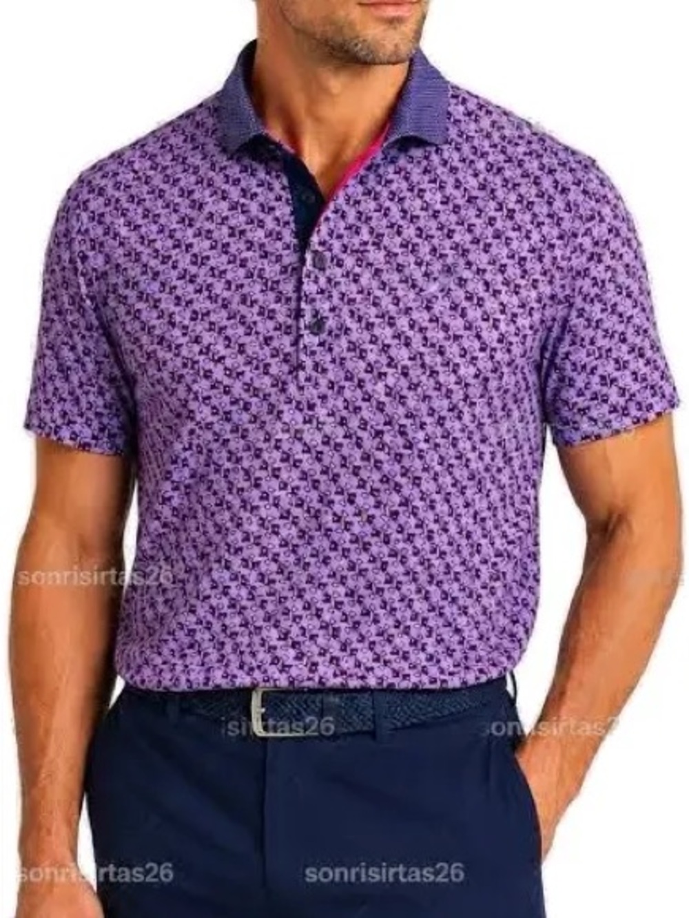 Greyson Men's Patterned Polo XL